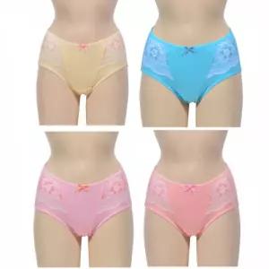 꽃무늬 망사 패턴 면스판 팬티 5매