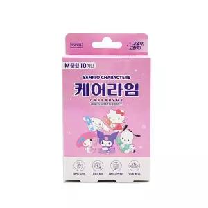 케어라임 일회용 상처 밴드 반창고 산리오 캐릭터 패턴밴드 M 중형 10매 1개