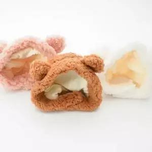 귀여운 강아지 모자 곰돌이 반려동물 모자 뽀글이 고양이 겨울
