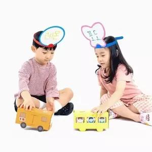 이름 머리띠 4개 화이트보드 역할놀이 발표 백군 청군