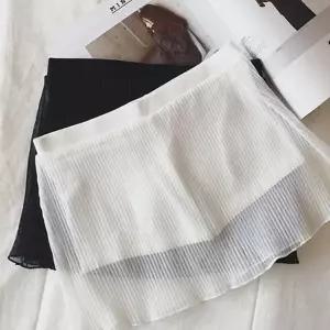 레이어드 메쉬 주름속치마 데일리 베이직 교복 학생