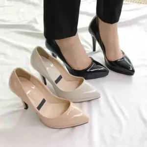 여성로우힐 여성 가보시굽하이힐 스틸레토 펌프스힐 3컬러 10cm