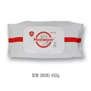 메디와이퍼 물티슈 살균 소독 티슈 캡형 80매 아기물티슈 두꺼운물티슈