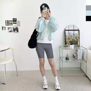 데일리 여성 투웨이 스트링 크롭 후드 바람막이 점퍼 윈드브레이커 집업자켓