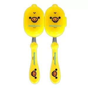키이로이토리 숟가락포크 옐로우 2P 헤드 케이스 포함 일체형