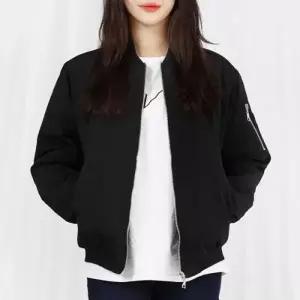 미우 여자 빅사이즈 겨울 기본 블루종 항공 숏패딩