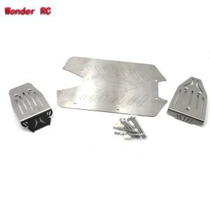 1/10 Arrma VORTEKS 빅락 RC카 업그레이드 부품용 스테인리스 스틸 섀시 아머 앞뒤 보호대 스키드 플레이트