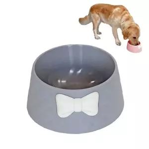 [RIZPICK]강아지 펫투유 우쭈쭈 퀄팅식기 그레이 리본 식기