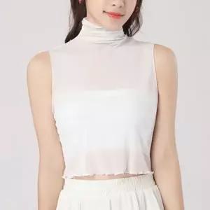 페이크블라우스 터틀넥 카라 시스루 이너웨어 셔츠