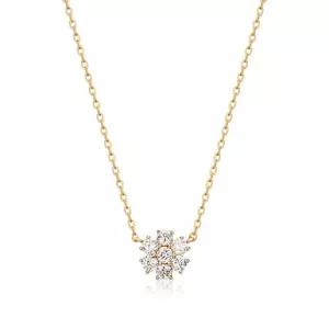 [비앤비골드] 18K 데이지 플라워 랩 다이아몬드 체인 목걸이 JNN42644