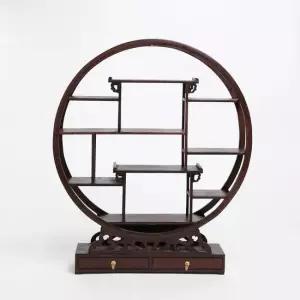 TBZ 한옥 카페장식 송악 찻잔 다관 장식장 60x70cm 작은진열대 수납장식장 빈티지인테리어