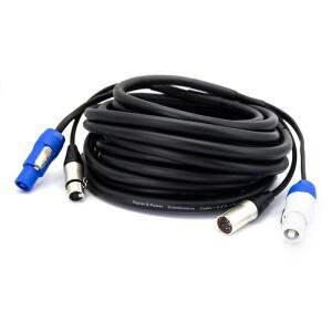 5핀 DMX 512 파워콘 및 데이터 콤비 케이블 1m XLR LED 블라인더, 바용
