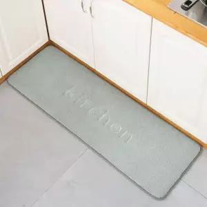 PL 감성 발매트 키친 극세사 메모리폼 발매트(120x40cm) (민트그레이)