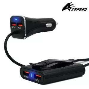 차량용 QC3.0 멀티 고속충전기 시거잭 앞뒷좌석 4구용 자동차 시거 용기 용잭 시가 형충전