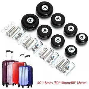 유모차 바퀴 교체  교체용 여행용 수하물 가방 축 수리 키트 직경 40mm/50mm/60mm 2개
