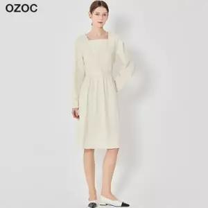 [오조크(OZOC)] 라인 스티치 벨티드 원피스 (택가격: 137000원)
