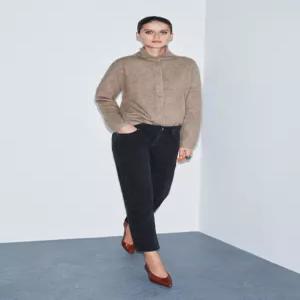 ZARA JEANS ZW COLLECTION CIGARRETE 미드라이즈 - 블랙 4676/244/800 282964
