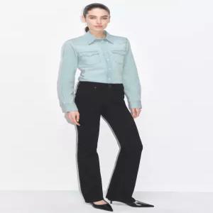 ZARA JEANS ZW COLLECTION BOOTCUT 미드라이즈 - 블랙 7223/242/800 282972