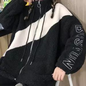 셀럽하우스 오버핏 양털 집업 겨울 뽀글이 점퍼 블랙