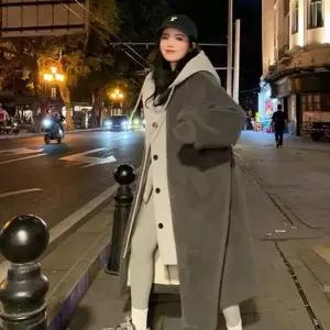 셀럽하우스 여자 뽀글이 후드 레이어드 점퍼 겨울 아우터 3color