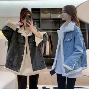 셀럽하우스 리버시블 데님 양면 점퍼 여성 퍼 청자켓 아우터