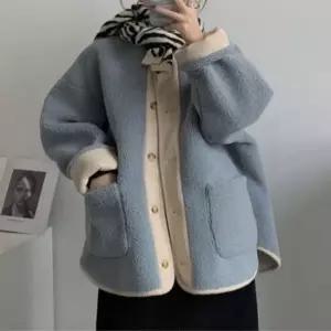 셀럽하우스 데일리 캐주얼 점퍼 양털 뽀글이 후리스 자켓