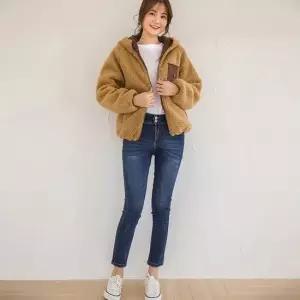 셀럽하우스 여성 2컬러 겨울 따뜻한 포멀룩 후드 후리스 양털점퍼