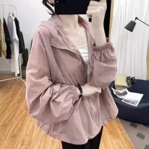 셀럽하우스 여성 5컬러 간절기 얇은 바람막이 후드집업 점퍼 자켓