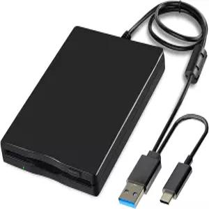 다인티 플로피 리더 플러그 앤 플레이 외장 USB 3.5인치 1.44MB FDD 휴대용 PC Windows/XP / 7/8/10/11