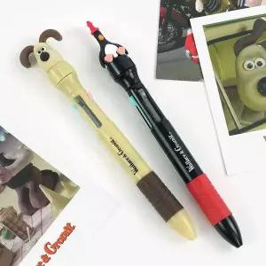 월레스와그로밋 캐릭터 회전 캐릭터볼펜 멀티펜 4색 20EA