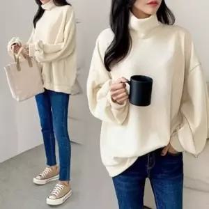 무지골지폴라티셔츠 빅사이즈 오버핏 E856H211 IL