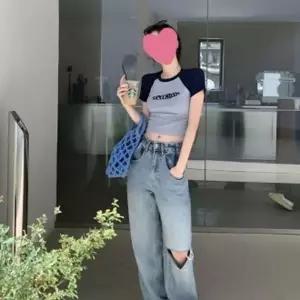여성 라운드 JSCM24070301 레터링 반팔 티숙 메이룸 크롭 캐릭터 데일리 티숙 오버핏