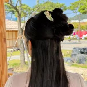 한복 비녀 옥 전통 옥비녀 머리장식 진주꽃 헤어코사지 한복머리장식