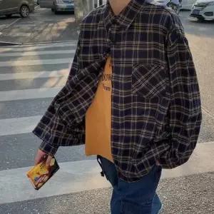 [의류] 오버핏 클래식 체크 셔츠 OSM-1006085