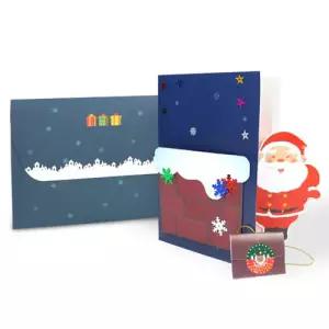 굴뚝산타 Xmas 미니카드n봉투 DIY 4세트 힐링교육 학습교구