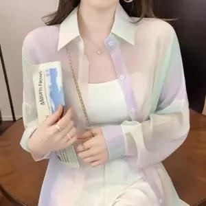 브이넥 여름 라이트 롱가디건 가디건 비치 파스텔 셔츠
