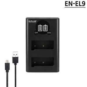 니콘 EN-EL9 호환 LCD 듀얼 충전기 C타입 5핀 겸용 카메라 전용 디카 C5 밧데리