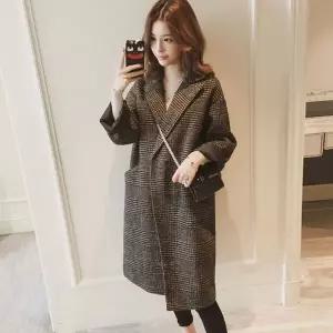 [하프클럽/셀럽하우스]여성 데일리 클래식 체크코트 유행없는 예쁜 코트