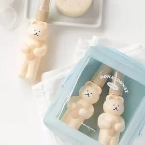 로마네 도낫 베어 트래블 공병세트 (크림)여행용 세면백 워시백 화장품 용용기 샴푸
