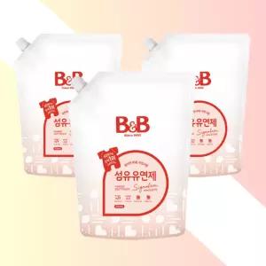 비앤비 아기 세탁 섬유유연제 자스민로즈 1500ml 리필 3개 유아섬유유연제 아기옷유연제 베이비유연제