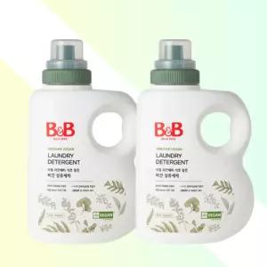 비앤비 비건인증 아기 세탁세제 1500ml 2개 유아세탁세제 아기옷세제 베이비세제 액체세제
