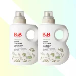 비앤비 비건인증 아기 세탁 섬유유연제 1500ml 2개 유아섬유유연제 아기옷유연제 베이비유연제