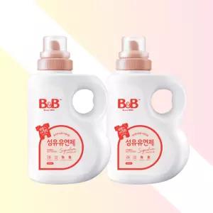 비앤비 아기 세탁 섬유유연제 자스민로즈 1500ml 2개 유아섬유유연제 아기옷유연제 베이비유연제