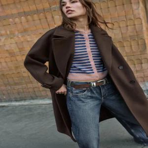 ZARA 소프트 오버사이즈 코트 - 브라운 3046/298/700