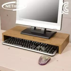1단 모니터 받침대 520x238x75mm 엔틱나무 우드 TV 사무용대 모니터대 거치대 지지대 다용도 원목
