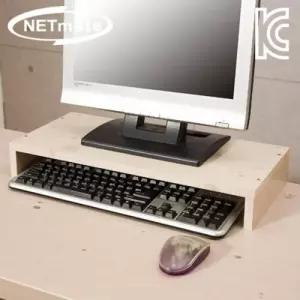 1단 모니터 받침대 520x238x75mm 워시나무 우드 TV 사무용대 모니터대 거치대 지지대 다용도 원목