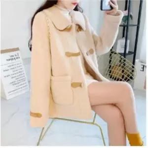 [하프클럽/]겨울 양털 카라 하프코트 2컬러 포근한 데일리 숏코트 클래식 무