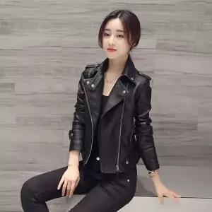 [하프클럽/]여성 가죽 라이더 자켓 슬림핏 봄 가을 간절기 아우터 데일리 캐