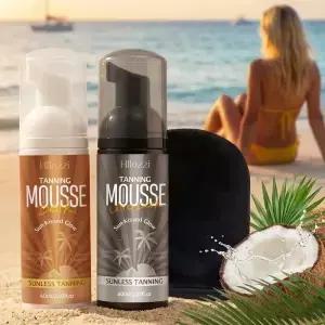 60ml 선리스 태닝 무스 햇빛 노출 없이 자연스러운 브론즈 달성하세요 다크 및 울트라 색상으로 제공됩니다