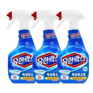 유한락스 욕실청소용 600ml x3개 주방청소 곰팡이제거 다목적세제 살균 소독